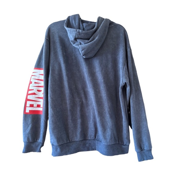 Marvel Licensed Hoodie Spider-Man in Heathered Navy Unisex Large - Picture 2 of 5